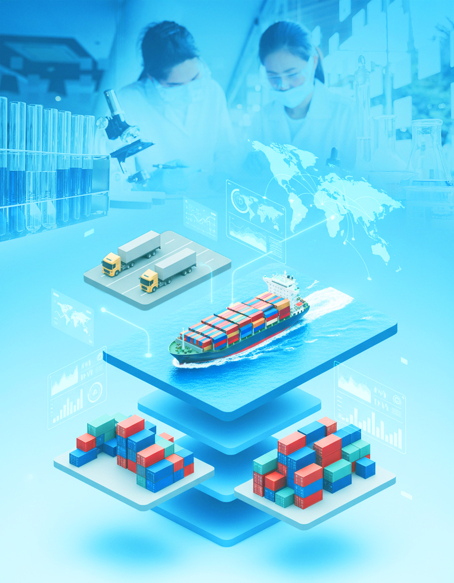 firefly gemini flash modern corporate supply chain banner, logistics and transportation concept, container 167335